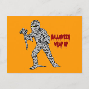 Cartão Postal Mummy Halloween Encerra