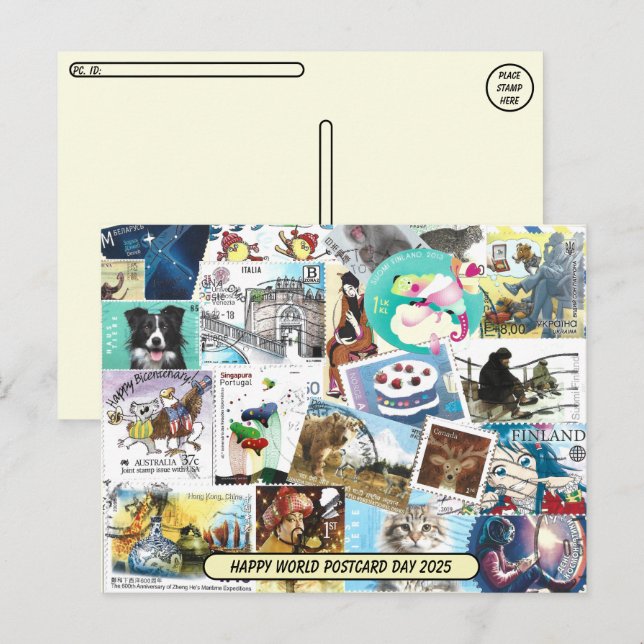 Cartão postal mundial - Cartazes postais diversos (Frente/Verso)