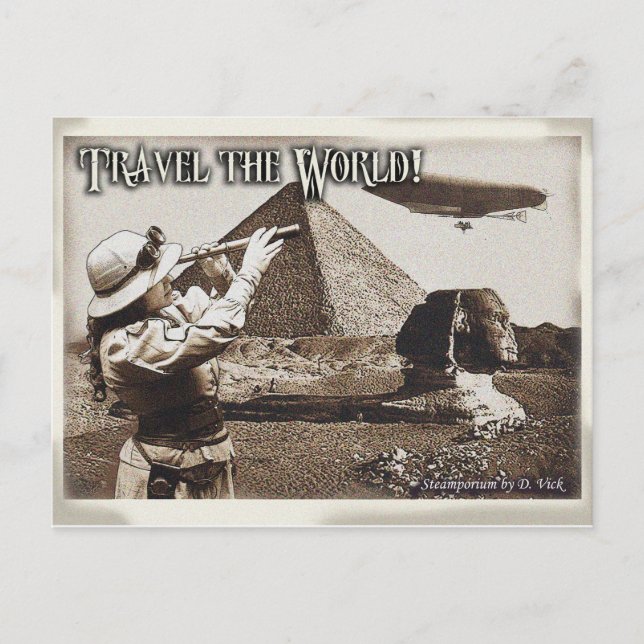 Cartão postal mundial viagem (Frente)