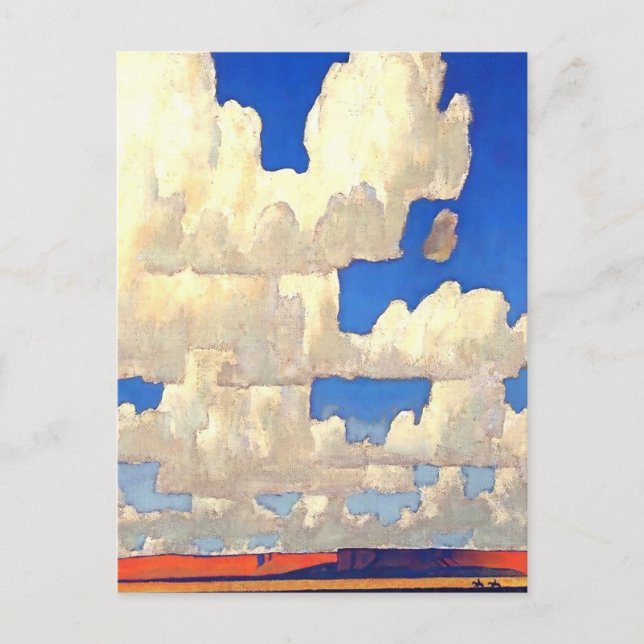 Cartão Postal “Mundo de Nuvens” por Maynard Dixon (Frente)