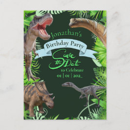 Cartão Postal Mundo Jurássico Dinossauros Selva