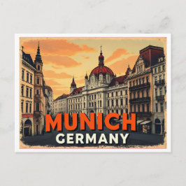 CARTÃO POSTAL MUNICH ALEMANHA VINTAGE