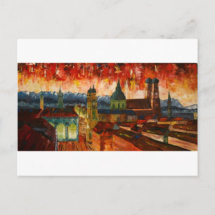 Cartão Postal Munique Com Alpes Panorama