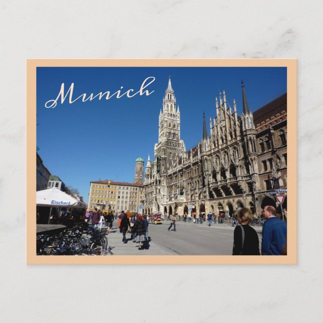 Cartão postal Munique Square (Marienplatz) (Frente)
