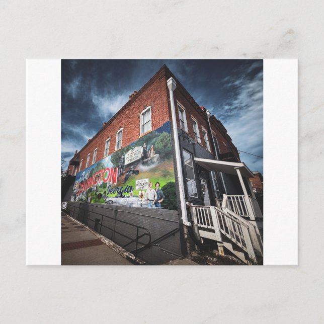 Cartão Postal Mural de Covington em Edifício Histórico de Tijolo (Frente)