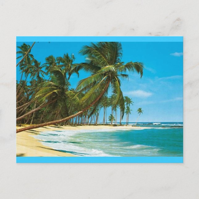 Cartão Postal mural de praia-súbito (Frente)