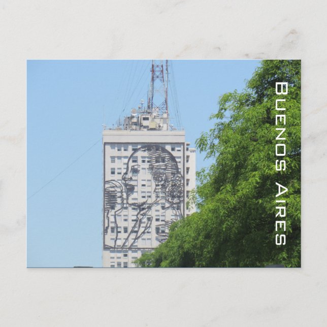 Cartão Postal mural eva peron (Frente)