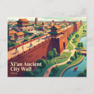 Cartão Postal Muralha da Cidade Antiga de Xi'an China