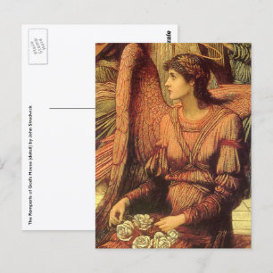 Cartão Postal Muralhas da Casa de Deus, Anjo por John Strudwick