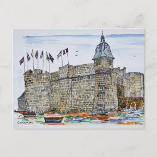 Cartão Postal Muralhas e Portão de Concarneau   Bretanha, França