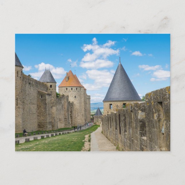 Cartão Postal Muralhas Medievais de Carcassonne (Frente)