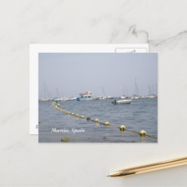 Cartão Postal Múrcia, barcos Espanhas no porto