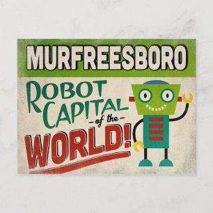 Cartão Postal Murfreesboro Tennessee Robot - Engraçado Vintage