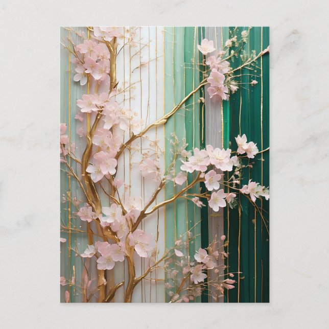 Cartão Postal Muro Blooming Cherry Blossoms (Frente)