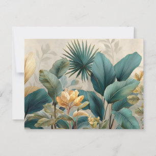 Cartão Postal Muro de Parede Botânica Tropical Elegante