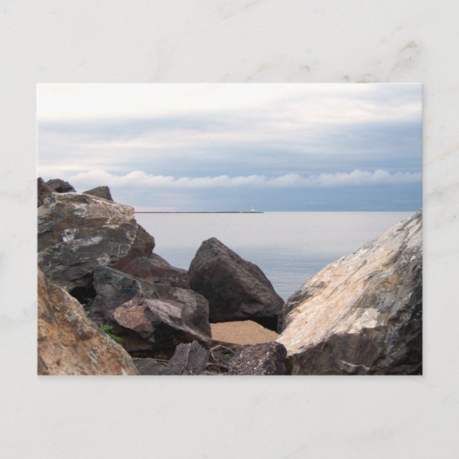 Cartão Postal Muro De Quebra No Lago Superior (Frente)