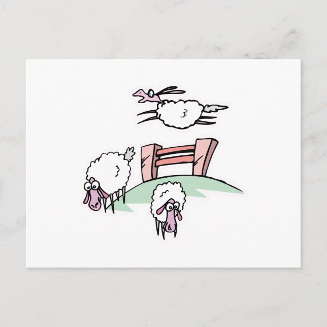 Cartão Postal muro de salto de ovelha (Frente)