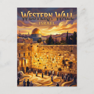 Cartão Postal Muro Ocidental Israel