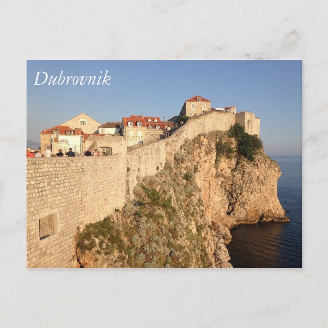 Cartão Postal Muros da cidade de Dubrovnik (Frente)