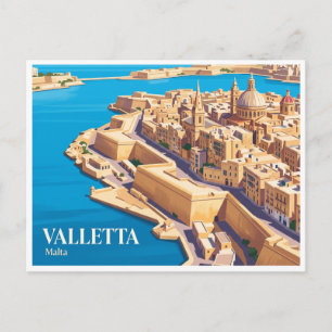 Cartão Postal Muros da Cidade de Valletta Malta