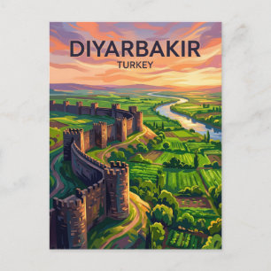 Cartão Postal Muros de Diyarbakır e Jardins Hevsel Turquia