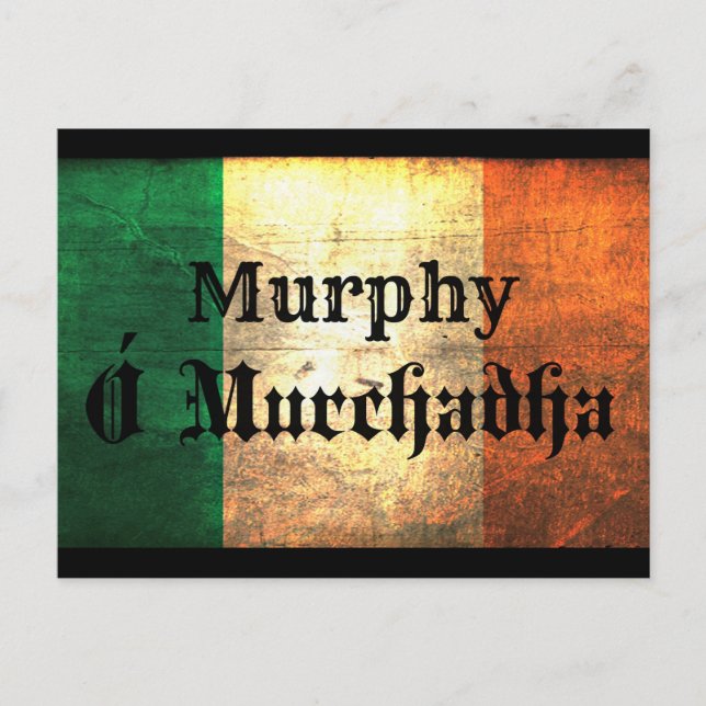 Cartão Postal Murphy Irish Flag (Frente)