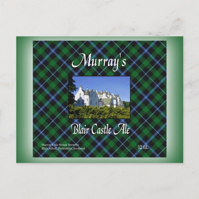 Cartão Postal Murray's Blair Castle Ale (Frente)