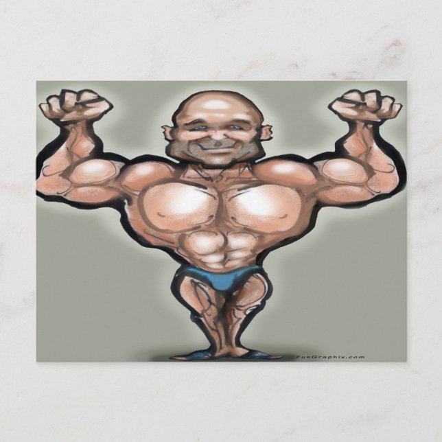 Cartão Postal Muscle Dude (Frente)