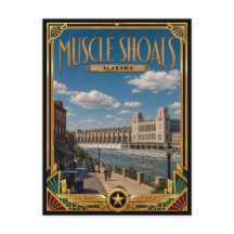 Muscle Shoals Alabama Arte Deco Vintage Idade Dour