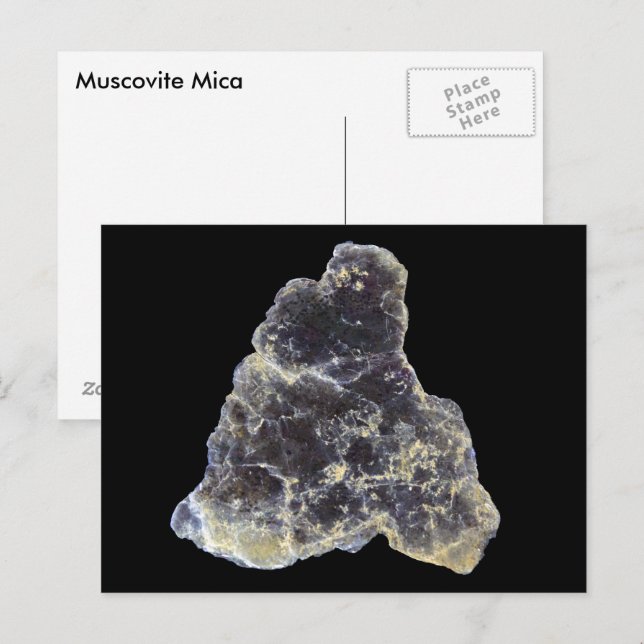 Cartão Postal Muscovite Mica Mineral Rock Nature Fotografia (Frente/Verso)