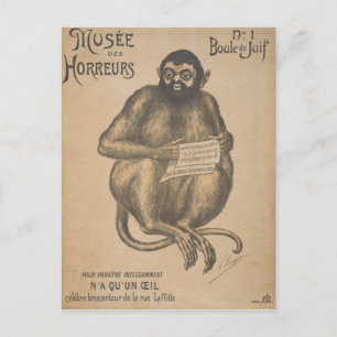 Cartão Postal Musee Des Horreurs Rodent Man Vintage
