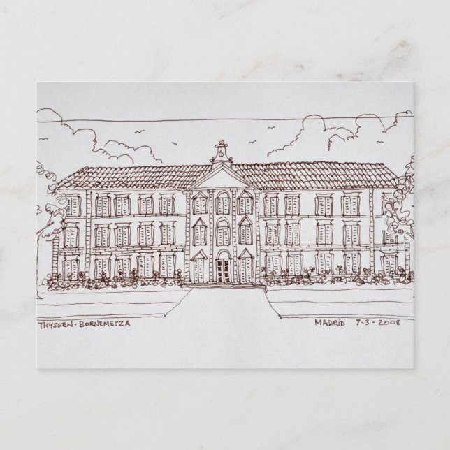 Cartão Postal Museo Thyssen-Bornemisza | Madrid, Espanha (Frente)