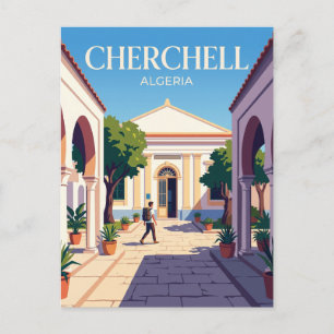 Cartão Postal Museu Arqueológico, Cherchell Argélia