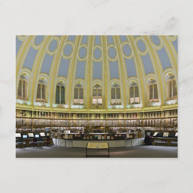 Cartão Postal Museu Britânico - Sala de Leitura Panorama (Frente)