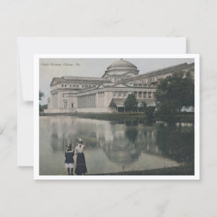 Cartão Postal Museu, Chicago IL 1910s Vintage inspirado