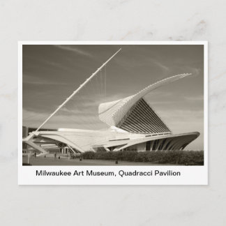 Cartão Postal Museu de Arte de Milwaukee, pavilhão Quadracci