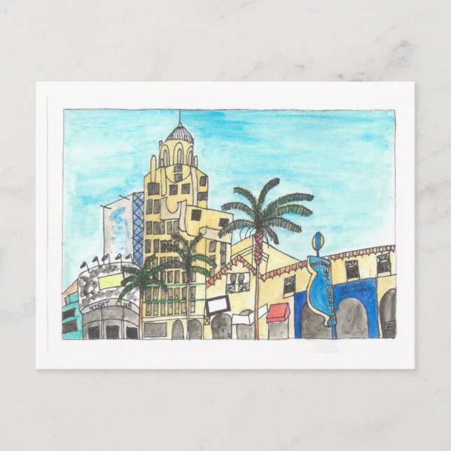 Cartão Postal Museu de Cera de Hollywood (Frente)