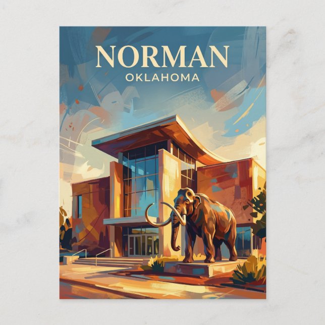 Cartão Postal Museu de História Natural Sam Noble da Oklahoma EU (Frente)