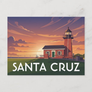 Cartão Postal Museu do Surf em Santa Cruz Califórnia Viagem