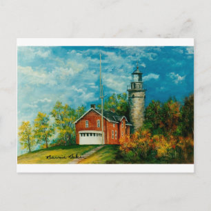 Cartão Postal Museu Farol de Fairport 1997