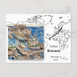 Cartão Postal Museu Lennusadam, Tallinn Estônia