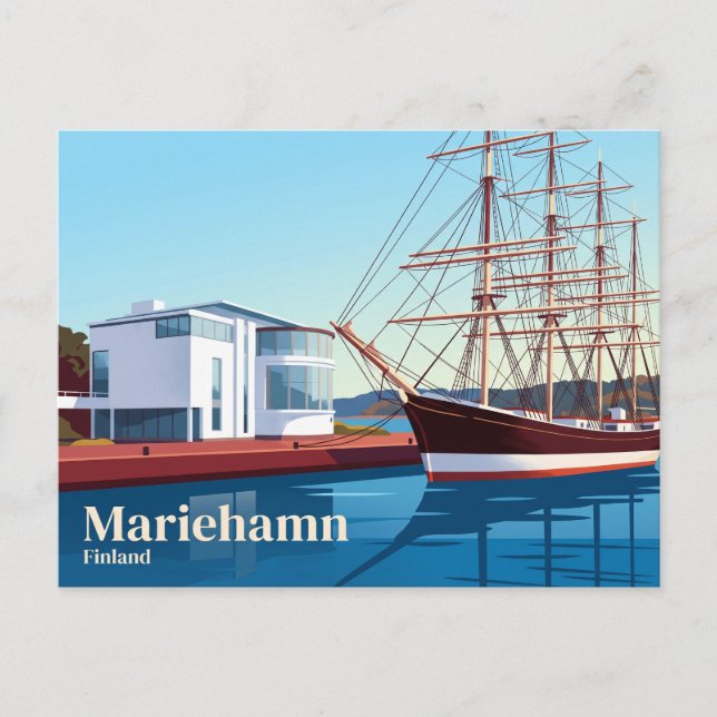 Cartão Postal Museu Marítimo de Aland Finlândia (Frente)
