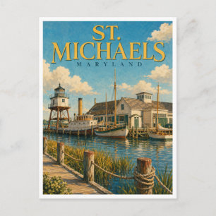 Cartão Postal Museu Marítimo de St. Michaels Maryland GeoSaga