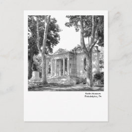 Cartão Postal Museu Philadelphia Postcard-Rodin