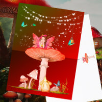 Mushroom Fantasy Fairy Stars Queimou Laranja
