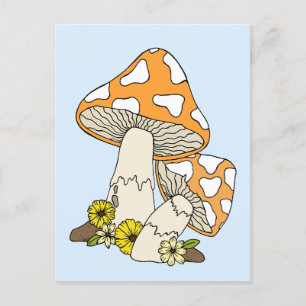 Cartão Postal Mushroom Mini Art ou