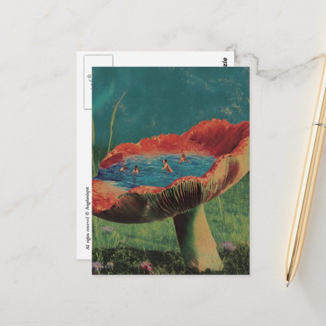 Cartão Postal Mushroom Swimming Pool (Frente/Verso In Situ)