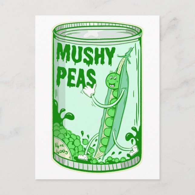 Cartão Postal Mushy Peas pop art (Frente)