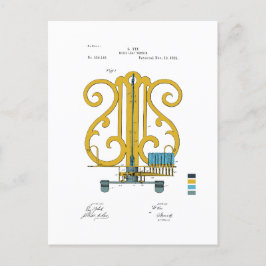 Cartão Postal Music Leaf Turner - Patente G. Vix - Colorido