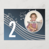 Music Silver BluePhoto Table Number